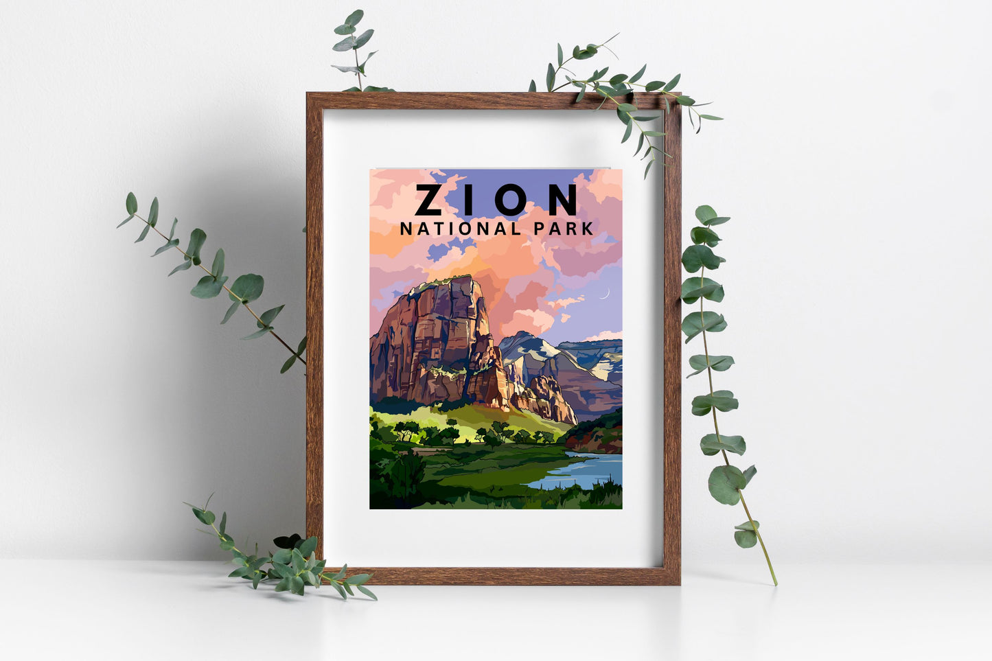 Zion National Park | Travel Poster Art Print - Wild Life Design Co.