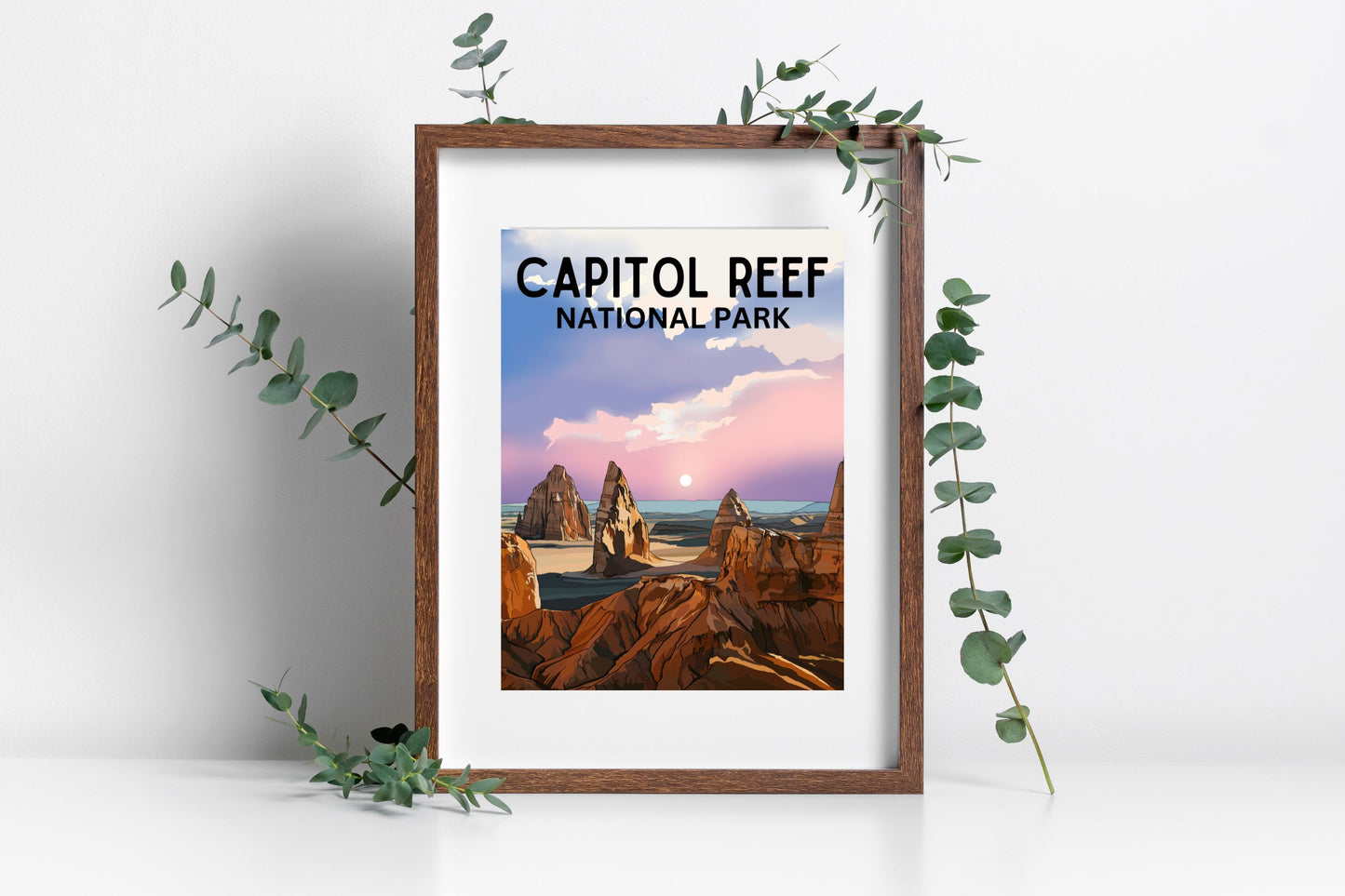 Capitol Reef National Park, Utah | Travel Poster Art Print - Wild Life Design Co.