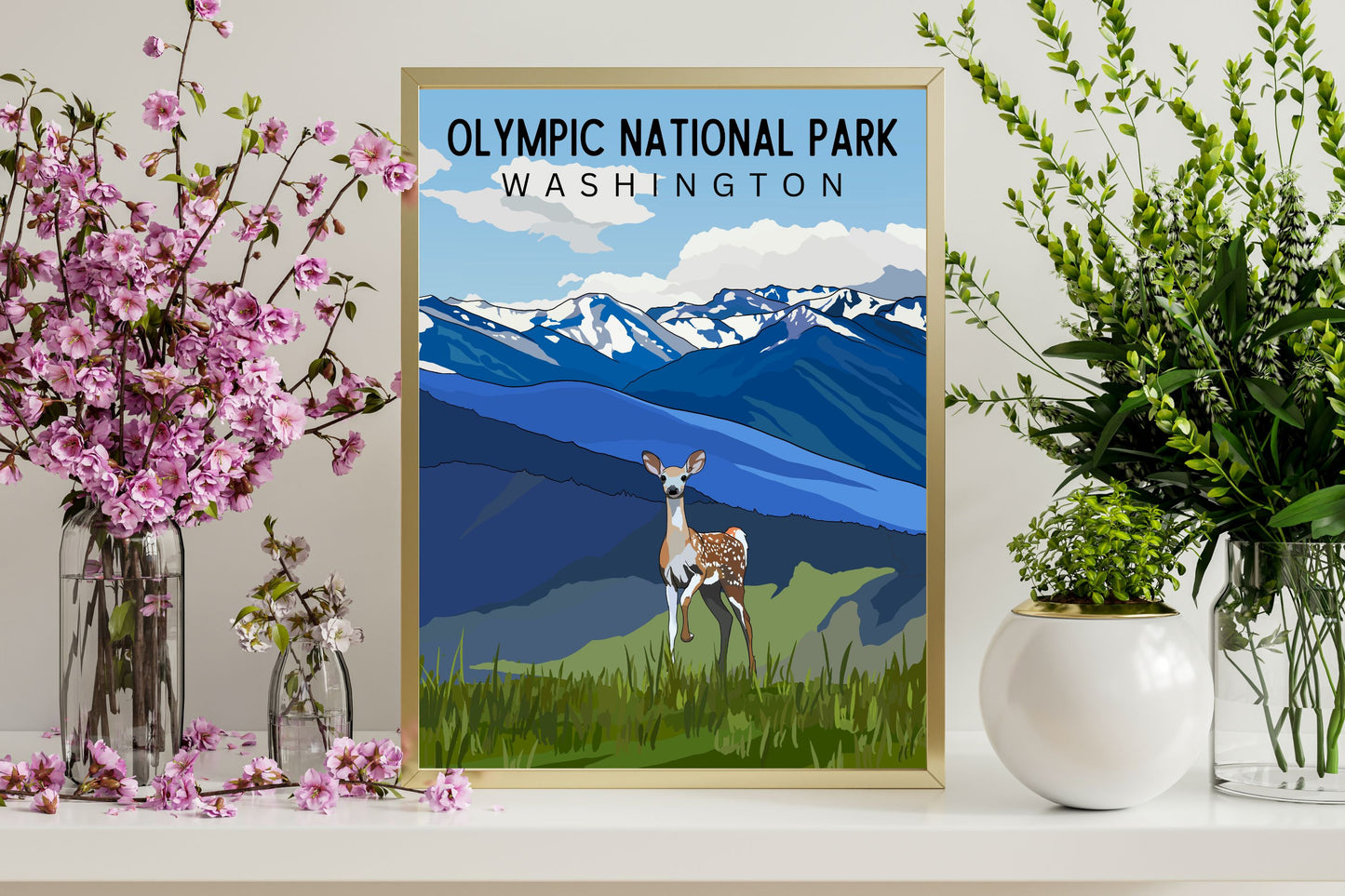 Olympic National Park, Washington | Travel Poster Art Print - Wild Life Design Co.