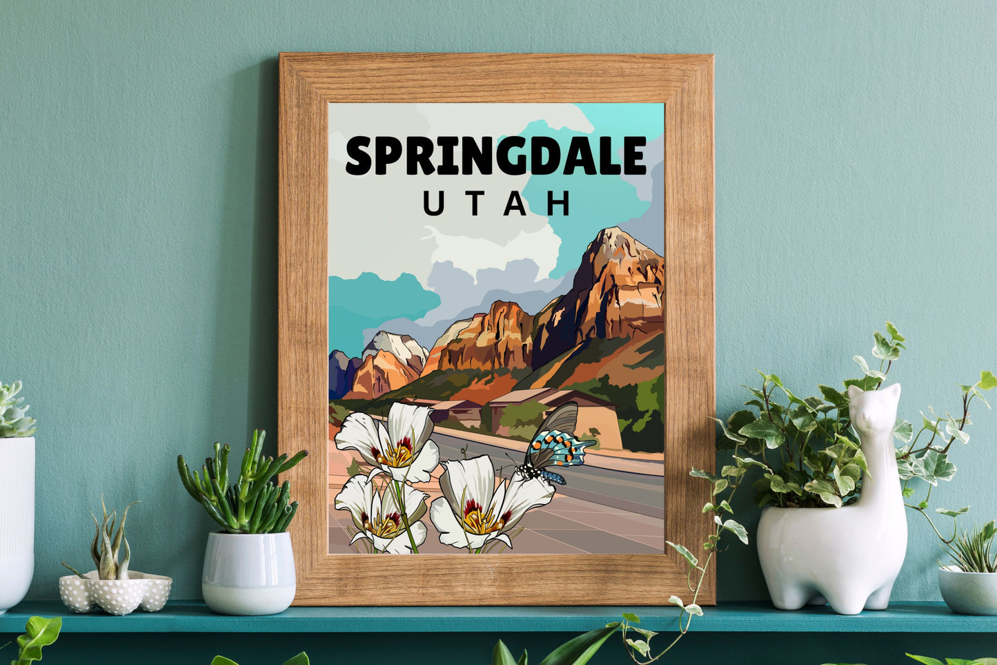 Springdale, Utah Poster Art | Zion National Park