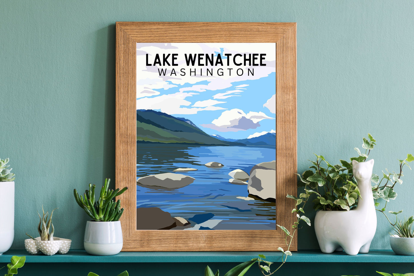Lake Wenatchee, Washington | Travel Poster Art Print - Wild Life Design Co.