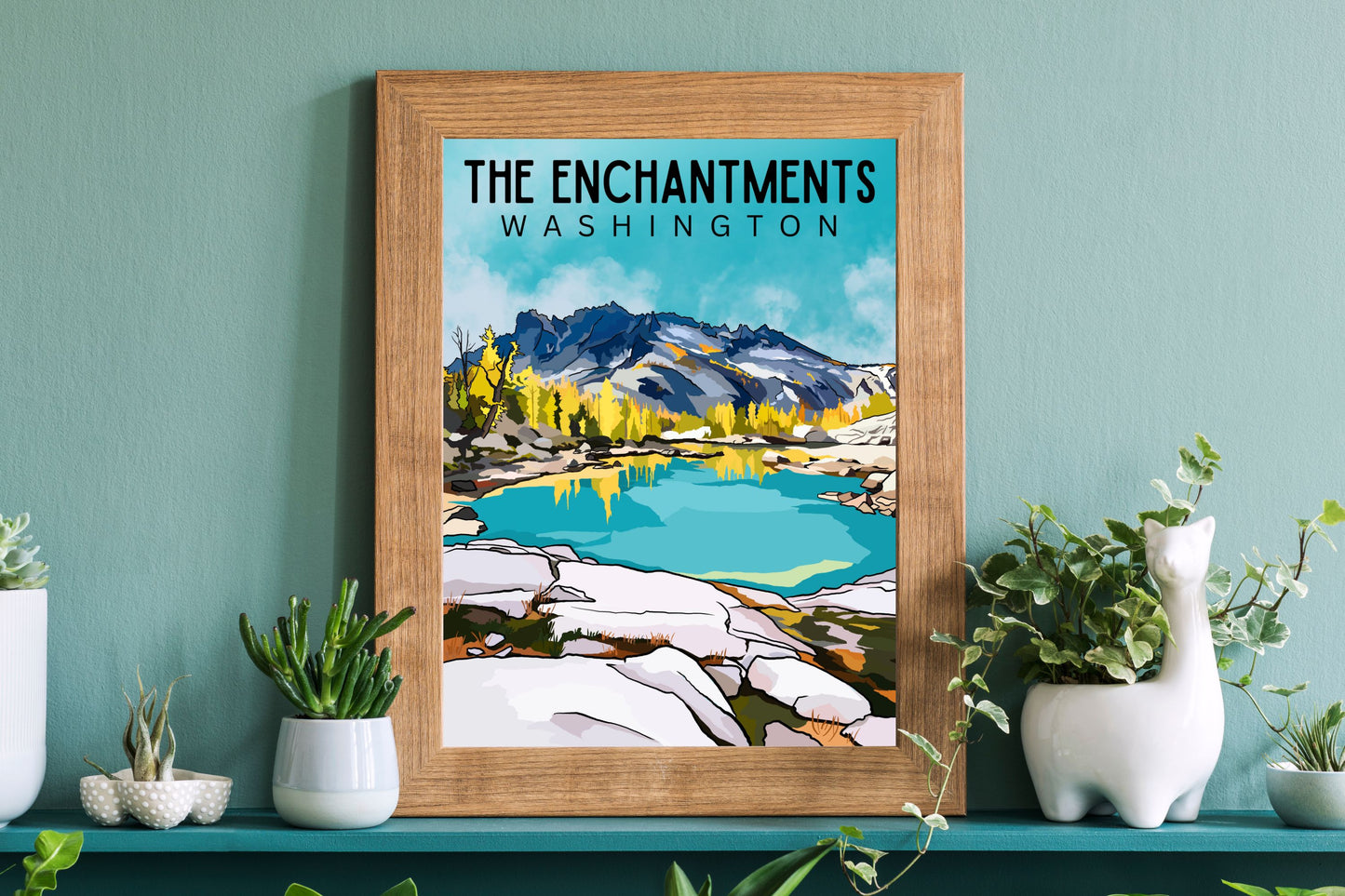 The Enchantments, Washington | Travel Poster Art Print - Wild Life Design Co.