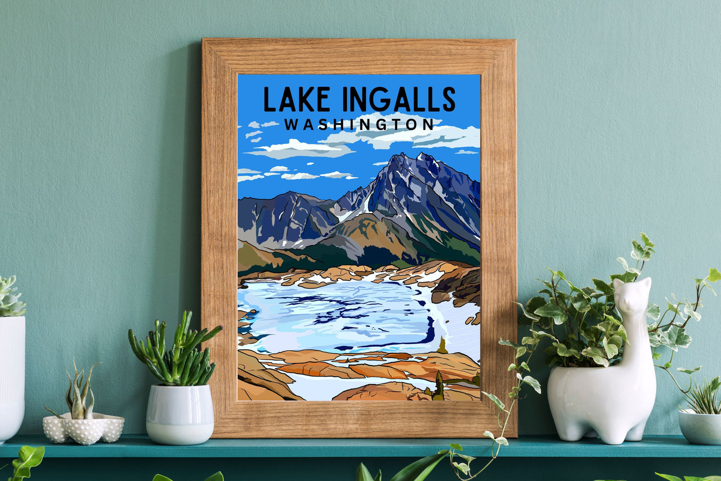 Lake Ingalls & Mt. Stuart | Travel Poster Art Print - Wild Life Design Co.