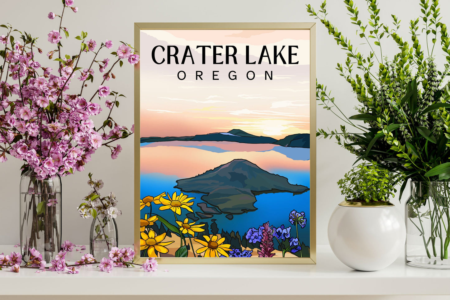 Crater Lake National Park Poster Art | Oregon