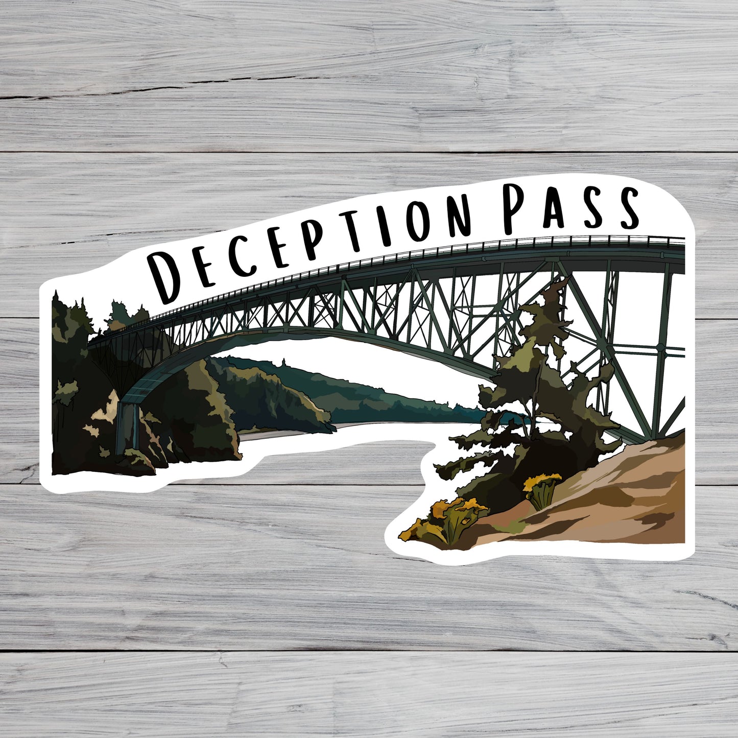 Deception Pass, Washington Sticker | Whidbey Island