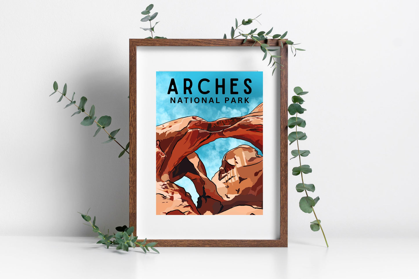 Arches National Park | Travel Poster Art Print - Wild Life Design Co.