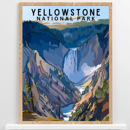 Yellowstone National Park | Travel Poster Art Print - Wild Life Design Co.