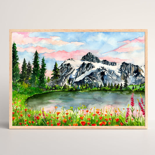 Mt. Shuksan | Archival Watercolor Art Print - Emma H. Baldwin