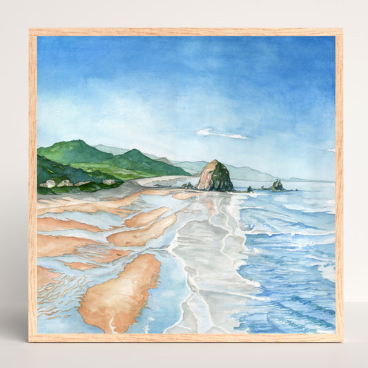 Cannon Beach | Archival Watercolor Art Print - Emma H. Baldwin