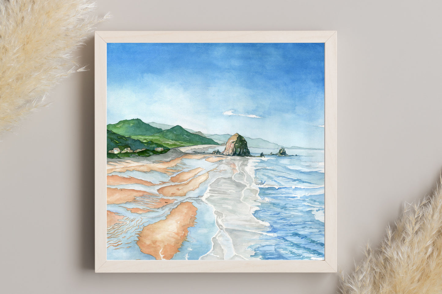 Cannon Beach | Archival Watercolor Art Print - Emma H. Baldwin