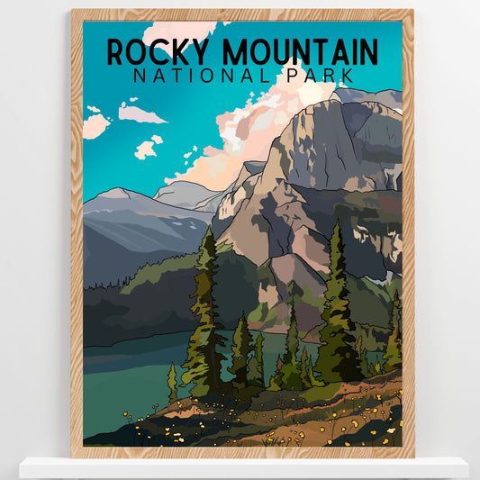 Rocky Mountain National Park | Travel Poster Art Print - Wild Life Design Co.