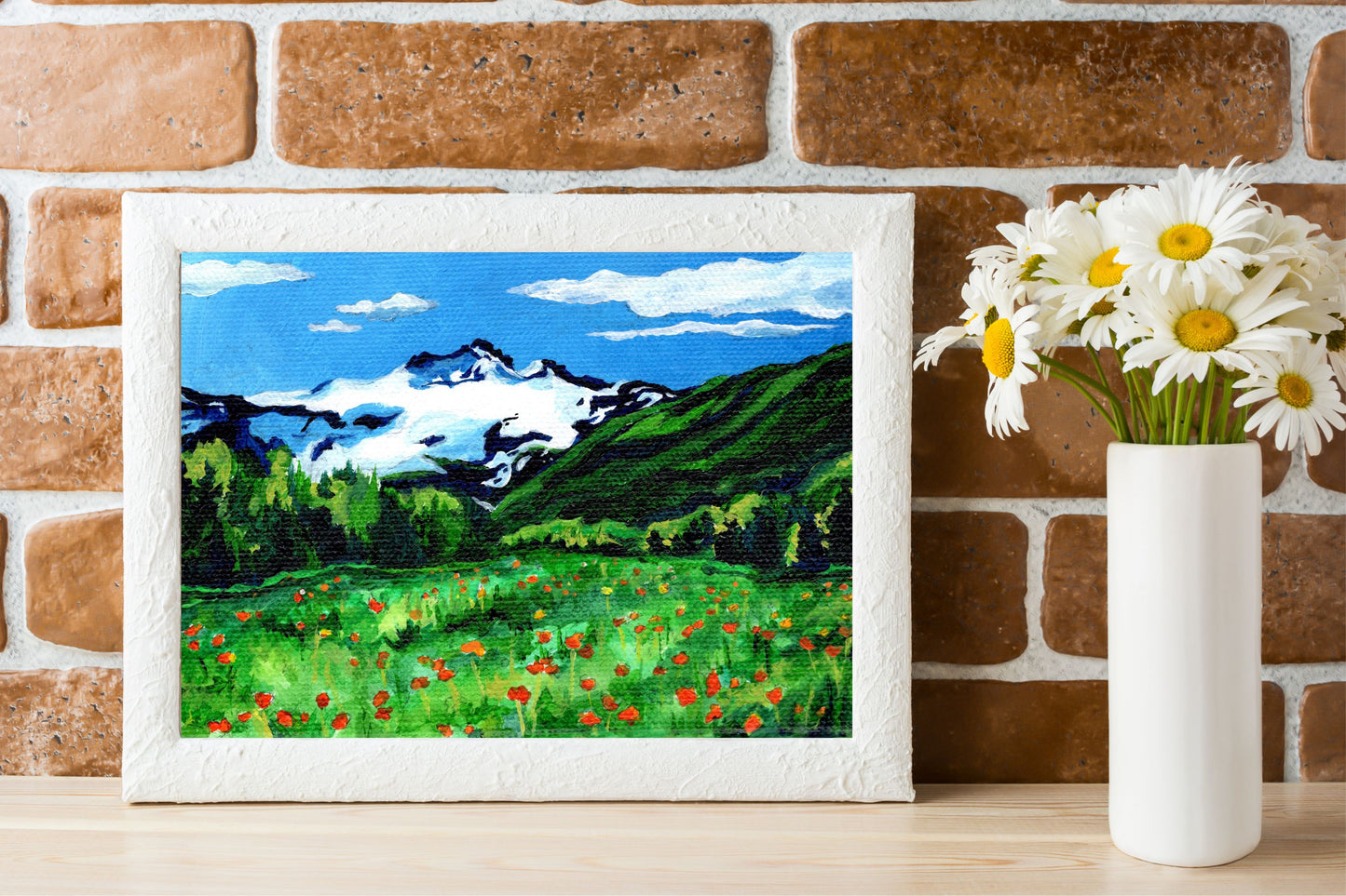 Orange Wildflower Meadow | Acrylic Print