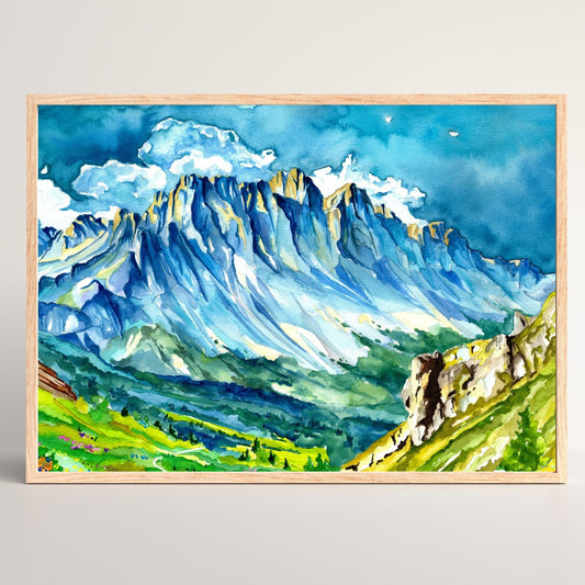 The Dolomites | Archival Watercolor Art Print - Emma H. Baldwin