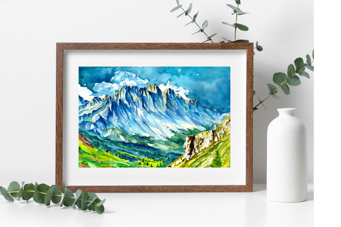 The Dolomites | Archival Watercolor Art Print - Emma H. Baldwin