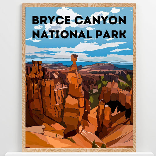 Bryce Canyon National Park, Utah | Travel Poster Art Print - Wild Life Design Co.