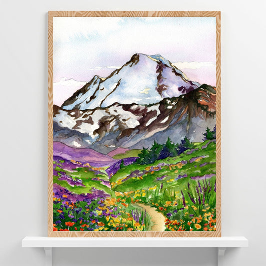 Mt. Baker Flowers | Archival Watercolor Art Print - Emma H. Baldwin