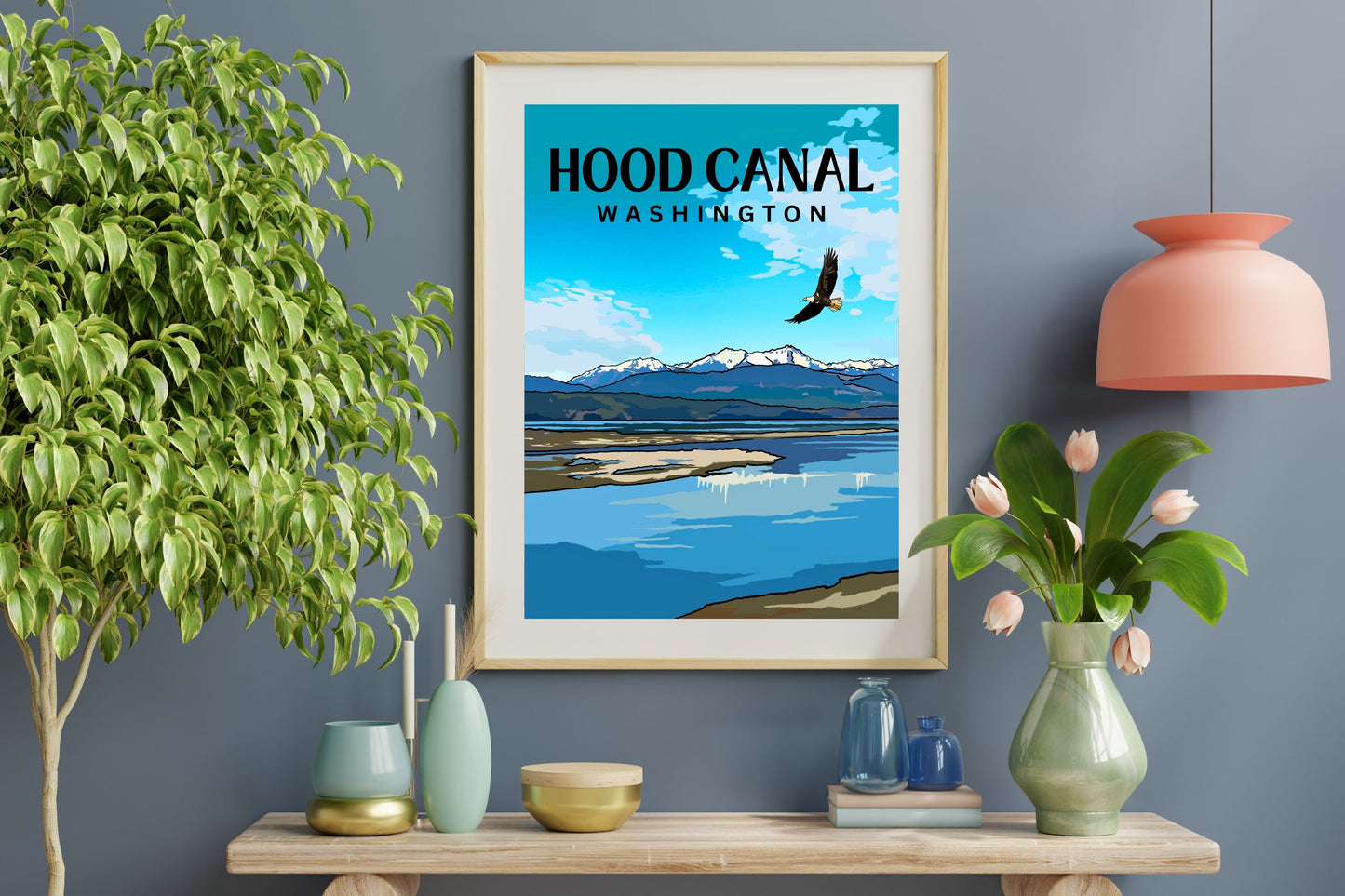 Hood Canal, Washington Poster Art | Travel Print