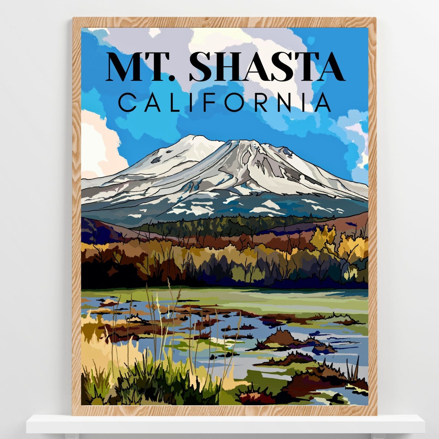 Mt. Shasta, California Art Print / Travel Poster