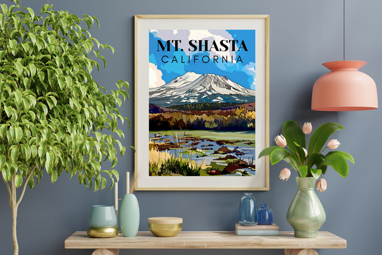 Mt. Shasta, California Art Print / Travel Poster