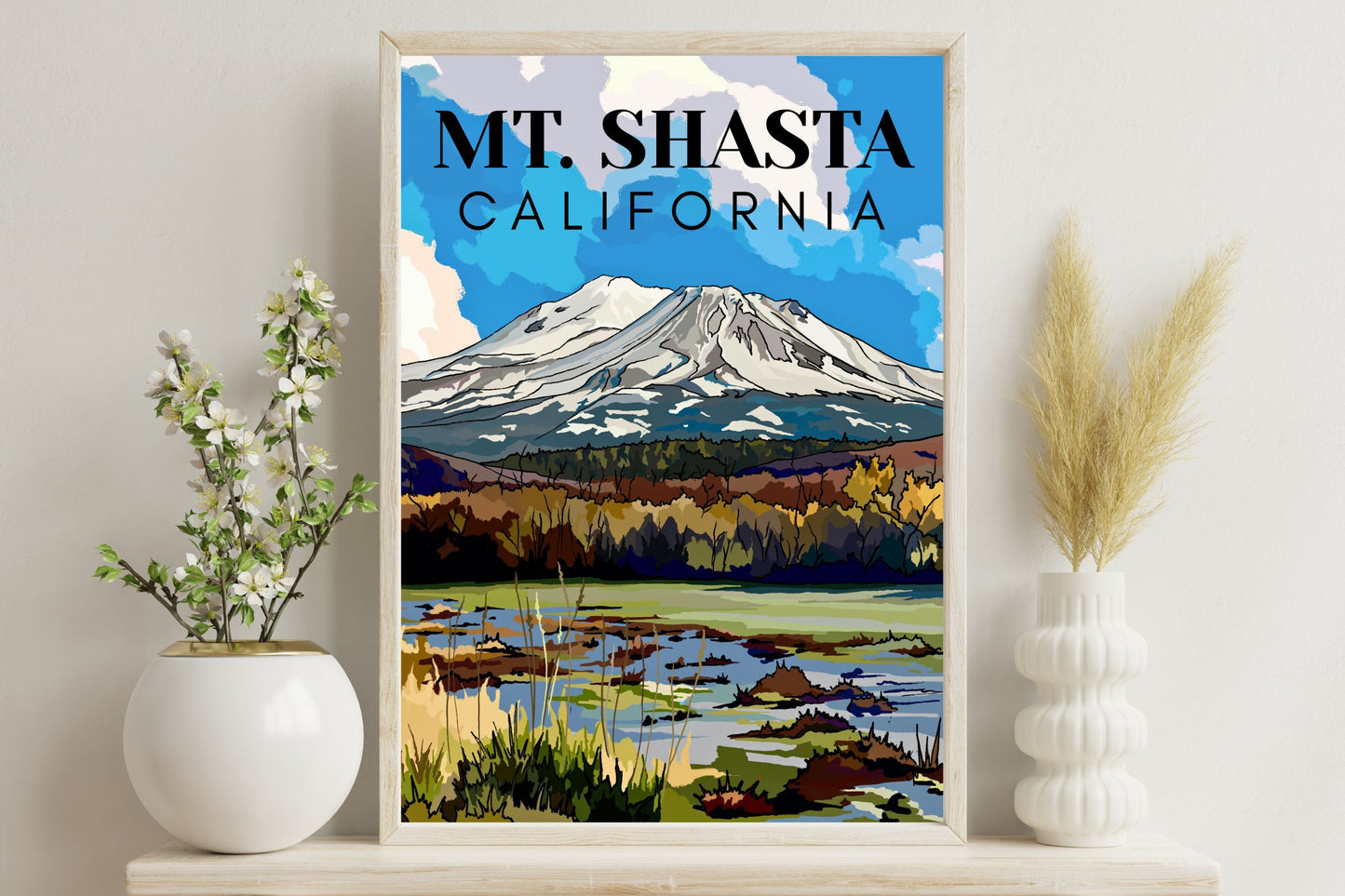 Mt. Shasta, California Art Print / Travel Poster