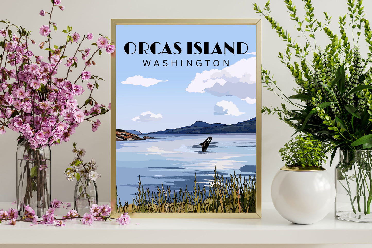 Orcas Island, Washington | Travel Poster Art Print - Wild Life Design Co.