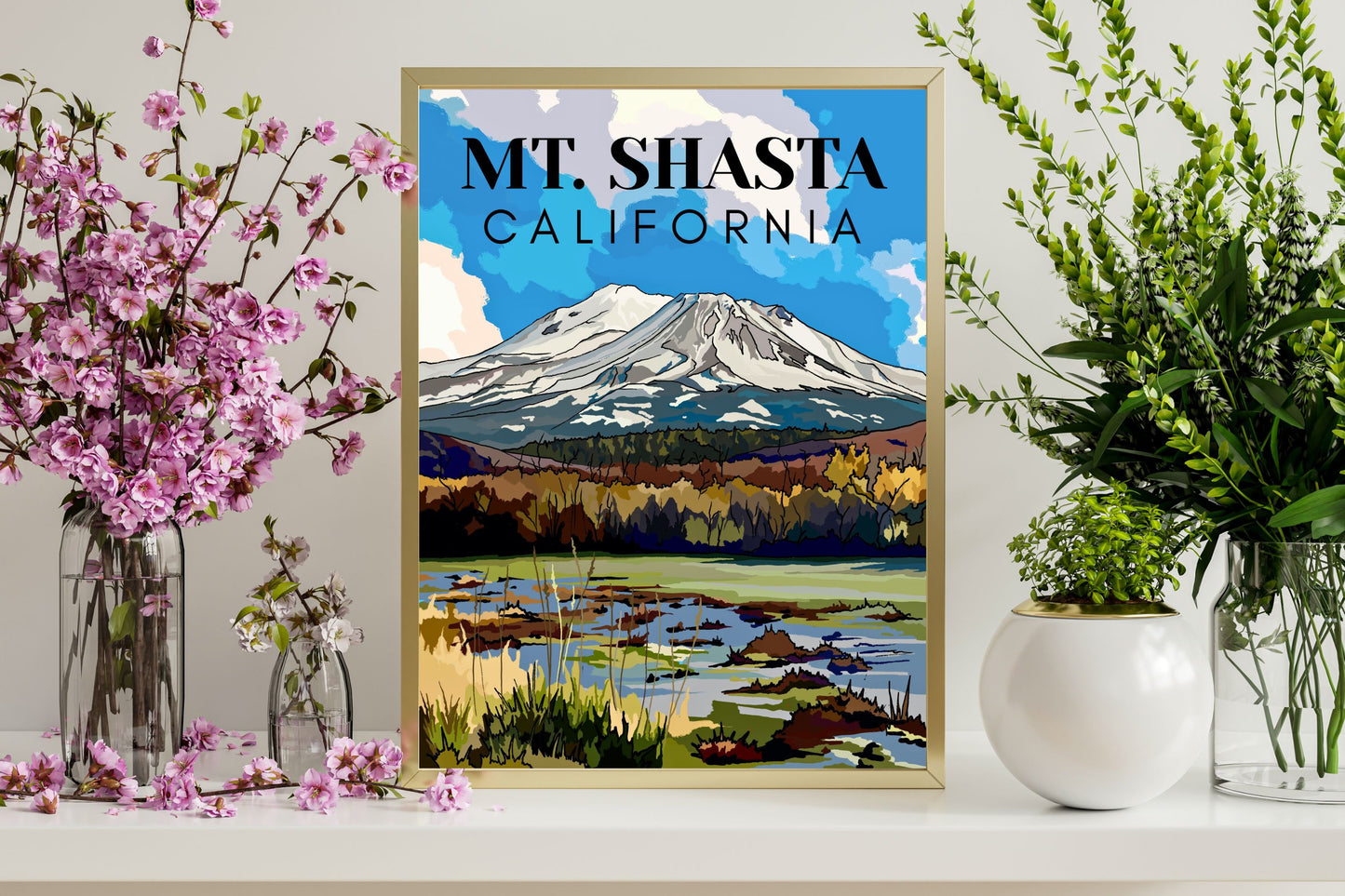 Mt. Shasta, California Art Print / Travel Poster
