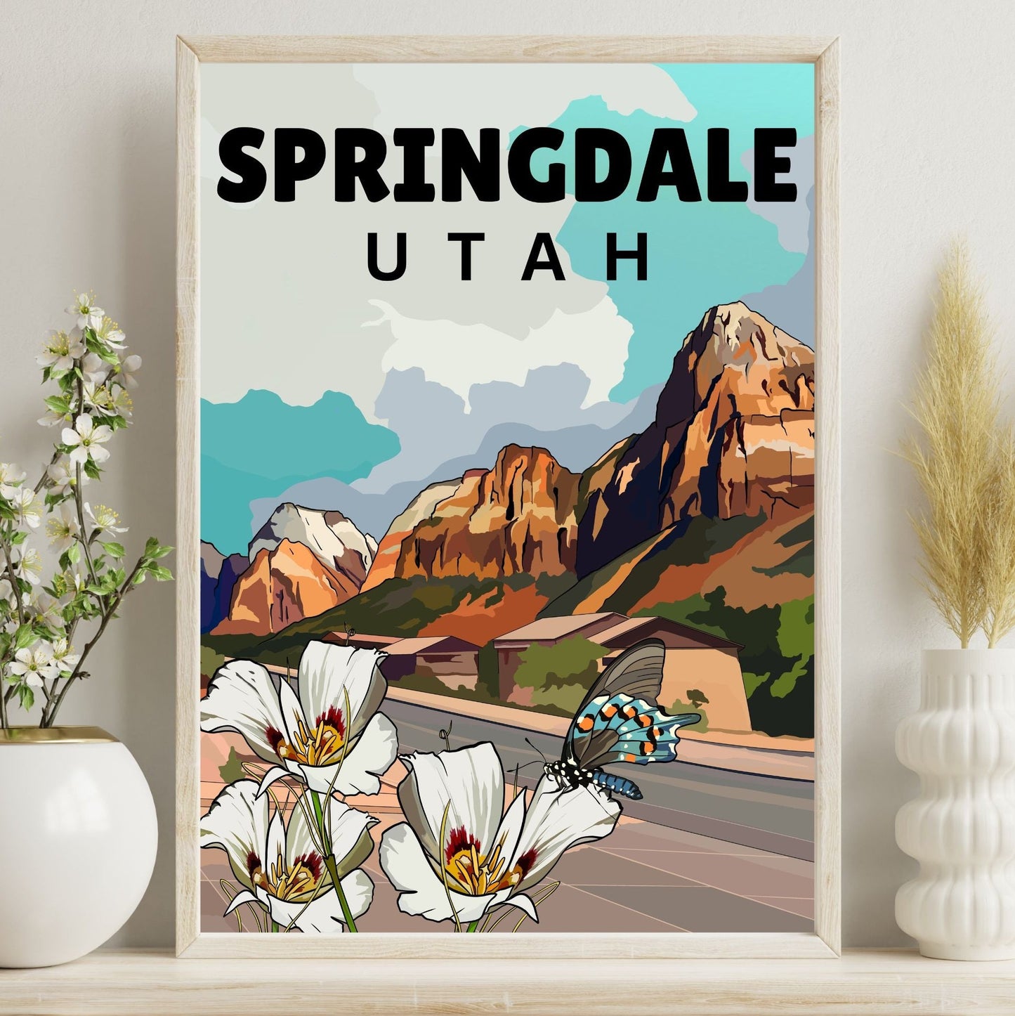 Springdale, Utah Poster Art | Zion National Park