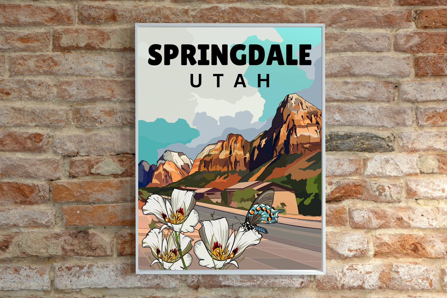 Springdale, Utah Poster Art | Zion National Park