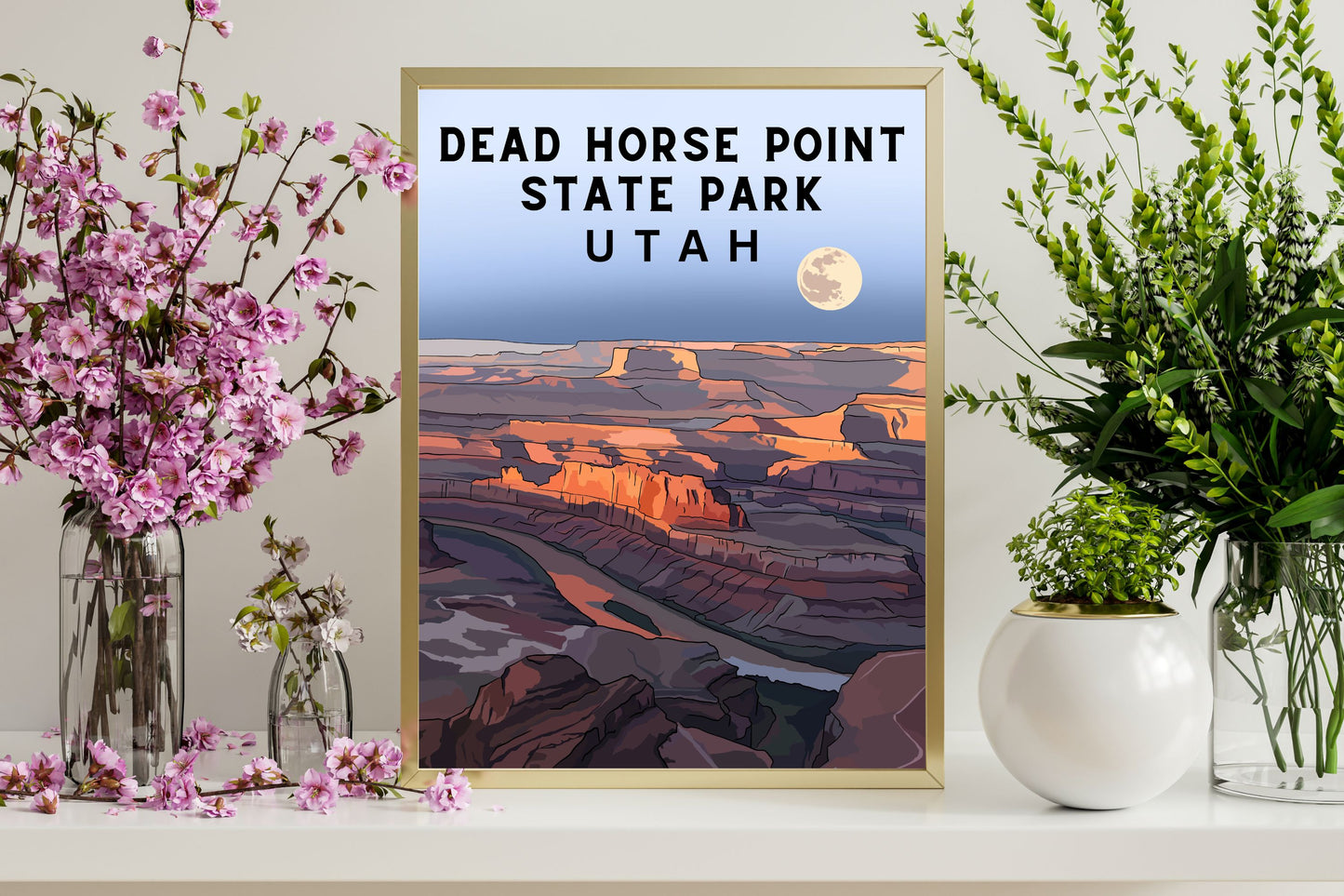 Dead Horse Point State Park, Utah | Travel Poster Art Print - Wild Life Design Co.