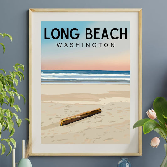 Long Beach, Washington Travel Print