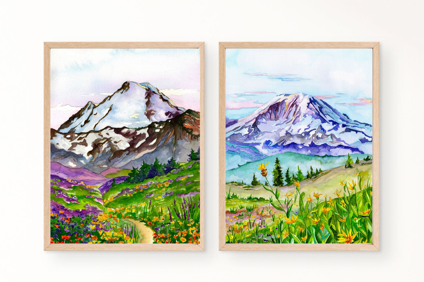 Mt. Baker Flowers | Archival Watercolor Art Print - Emma H. Baldwin