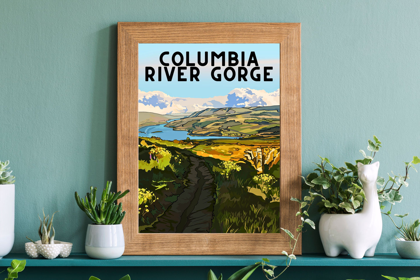 Columbia River Gorge | Travel Poster Art Print - Wild Life Design Co.