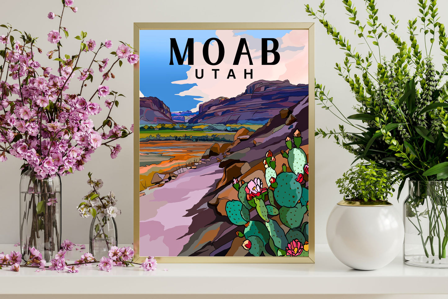 Moab, Utah | Travel Poster Art Print - Wild Life Design Co.