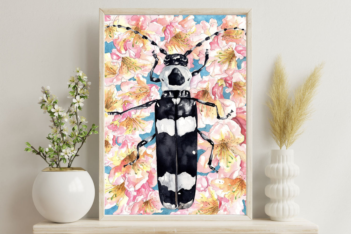 Alder Borer Beetle| Archival Watercolor Print
