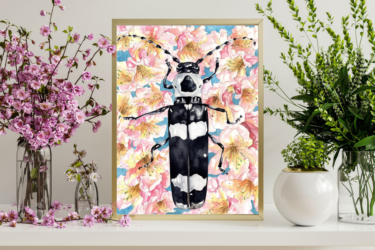 Alder Borer Beetle| Archival Watercolor Print