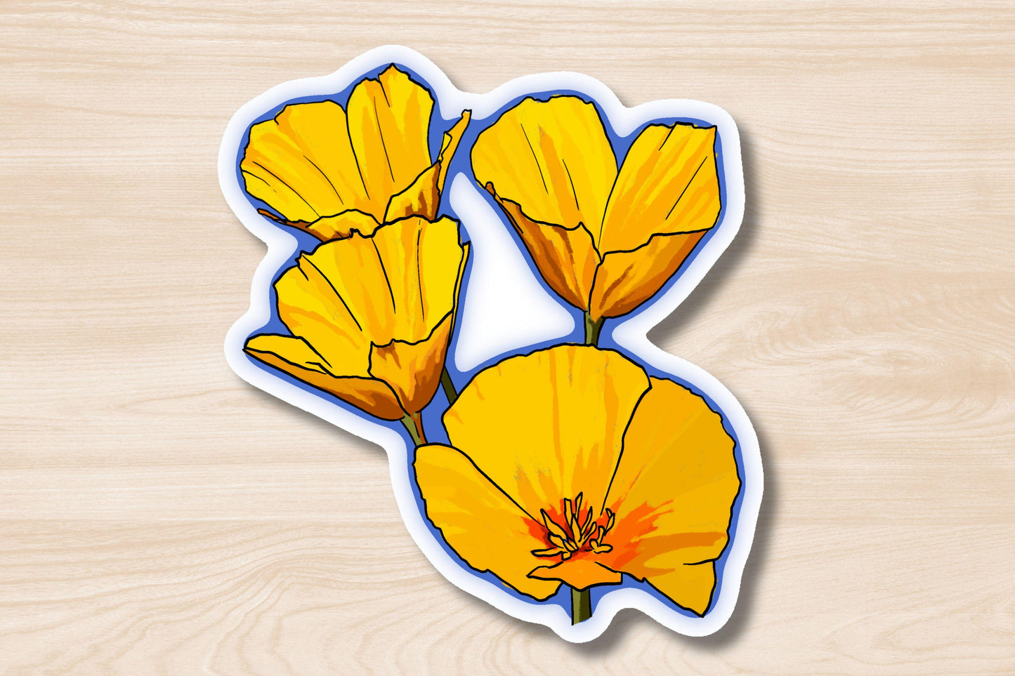 California Poppy Wildflower Sticker