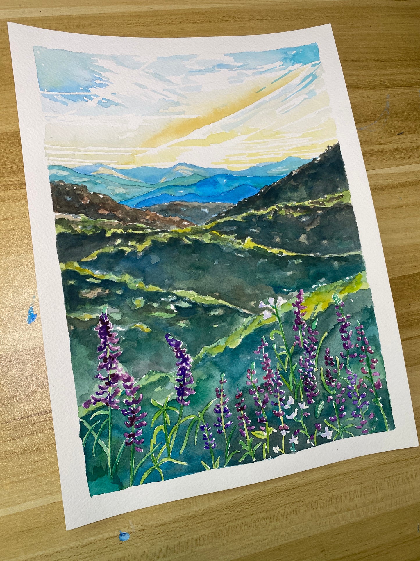 The Blue Ridge Mountains | Original Watercolor Painting - Emma H. Baldwin