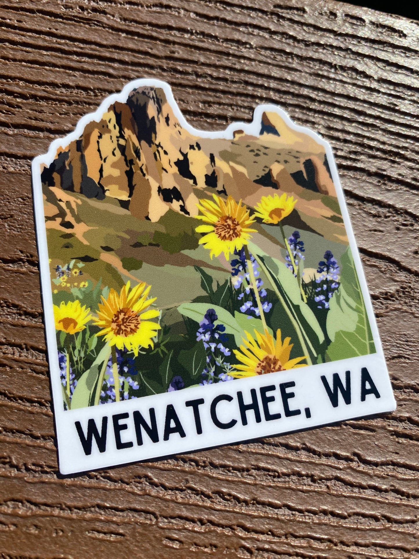 Wenatchee, Washington | Balsamroot Vinyl Decal Waterproof