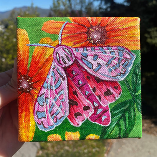 Painted Tiger Moth | Original Acrylic Painting