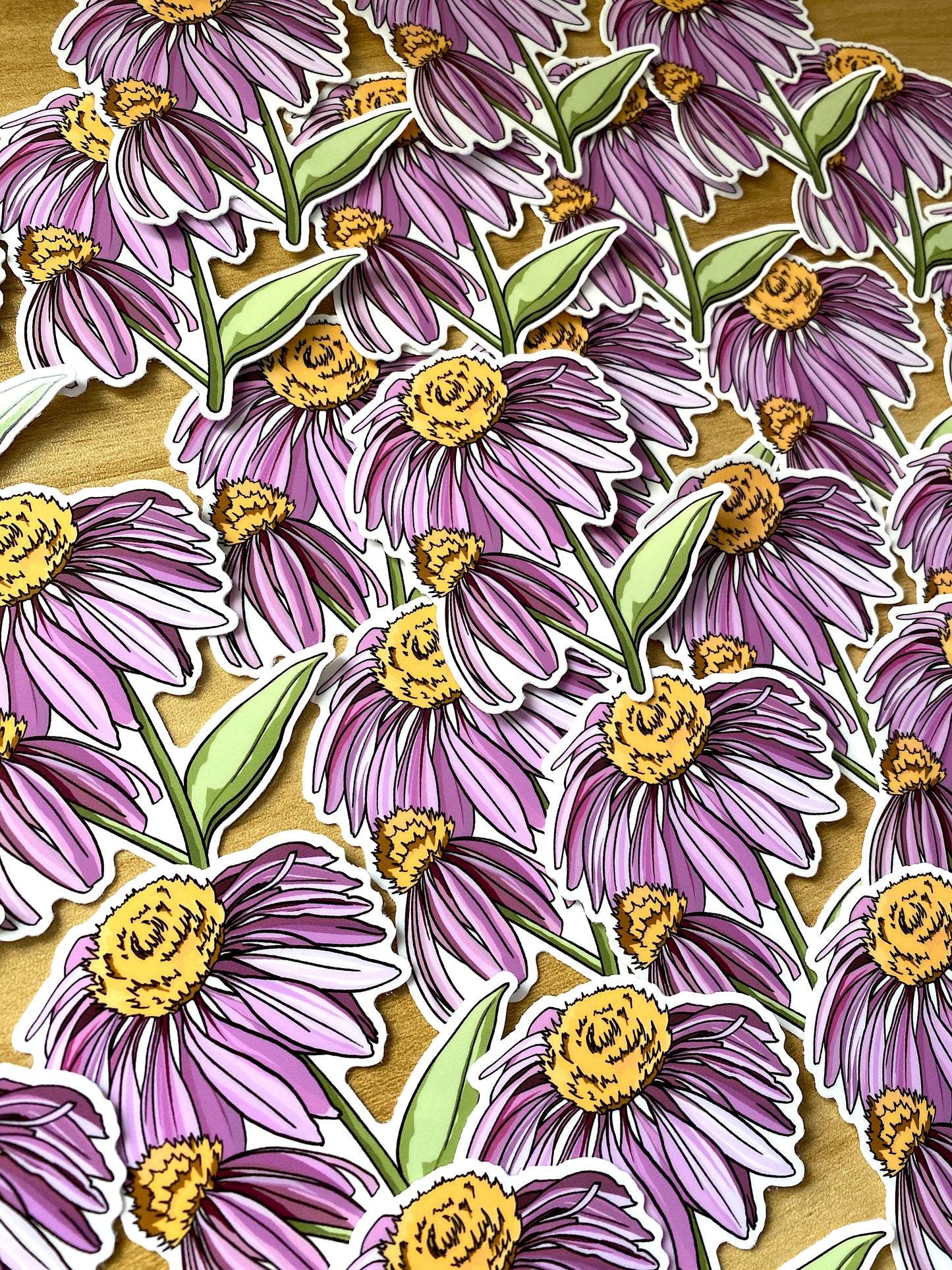 Purple Coneflower Wildflower Sticker