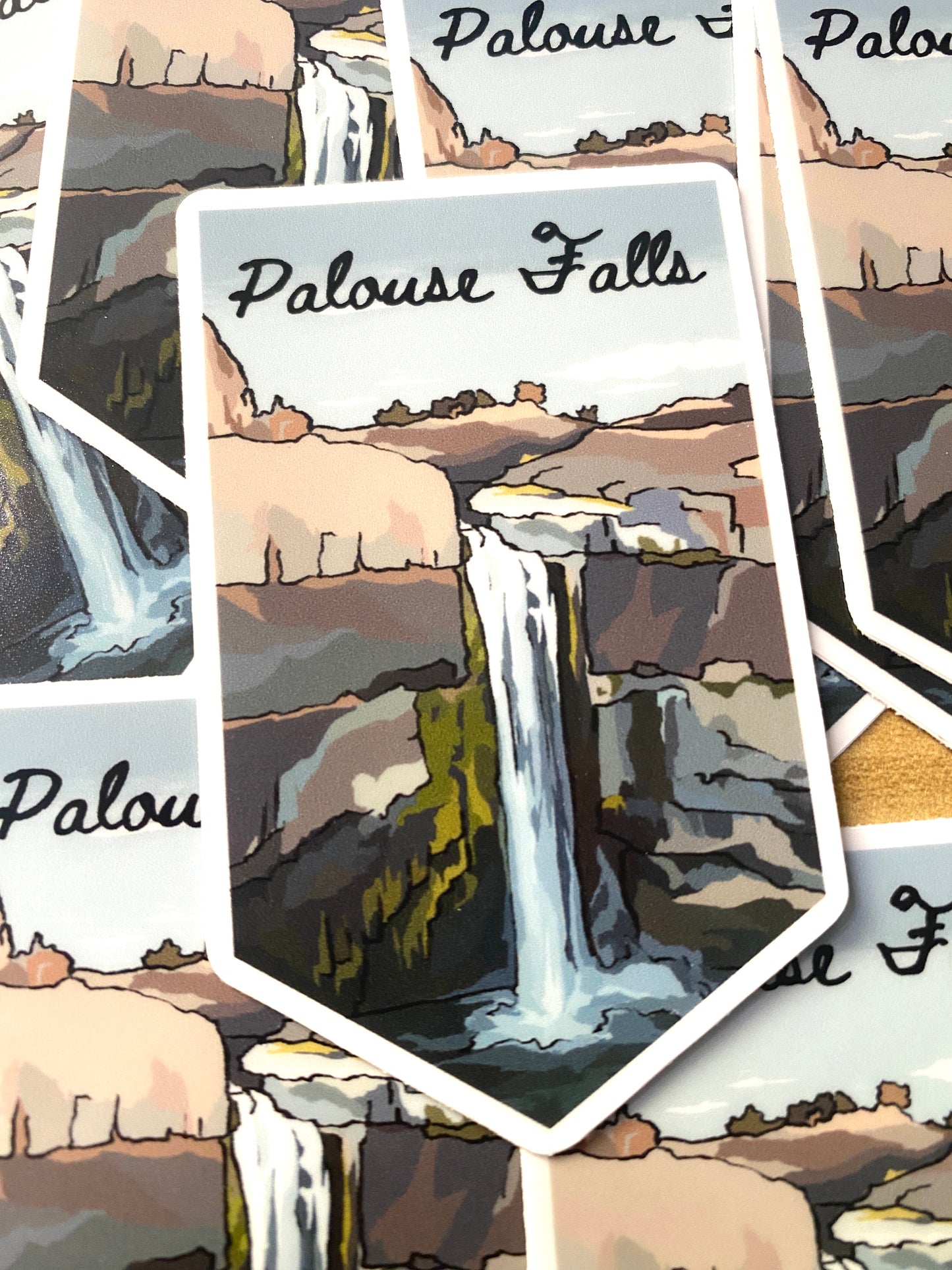 Palouse Falls, Washington Sticker | Vinyl Decal Pacific Northwest Waterfalls