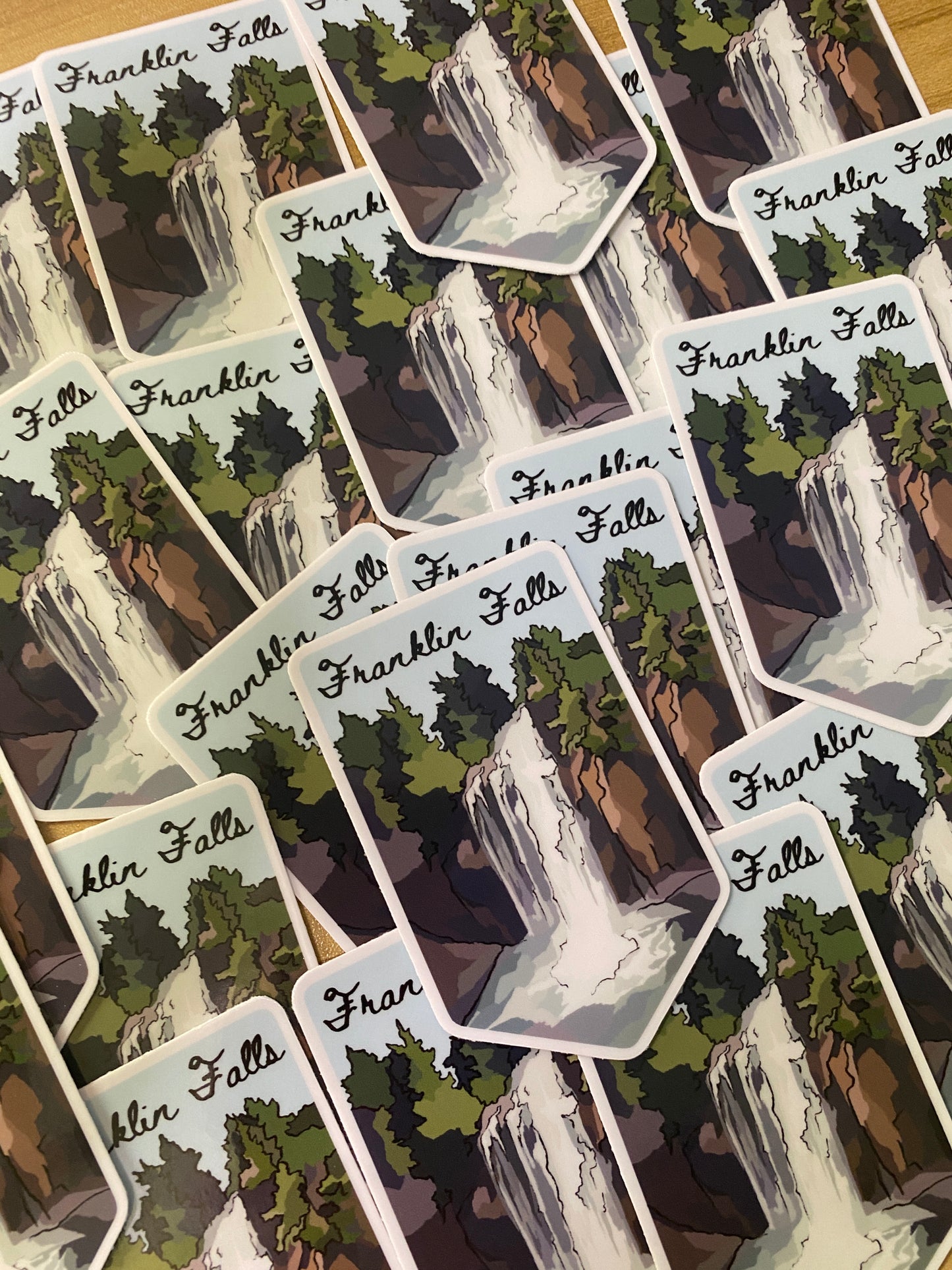 Franklin Falls, Washington Sticker - Pacific Northwest Sticker