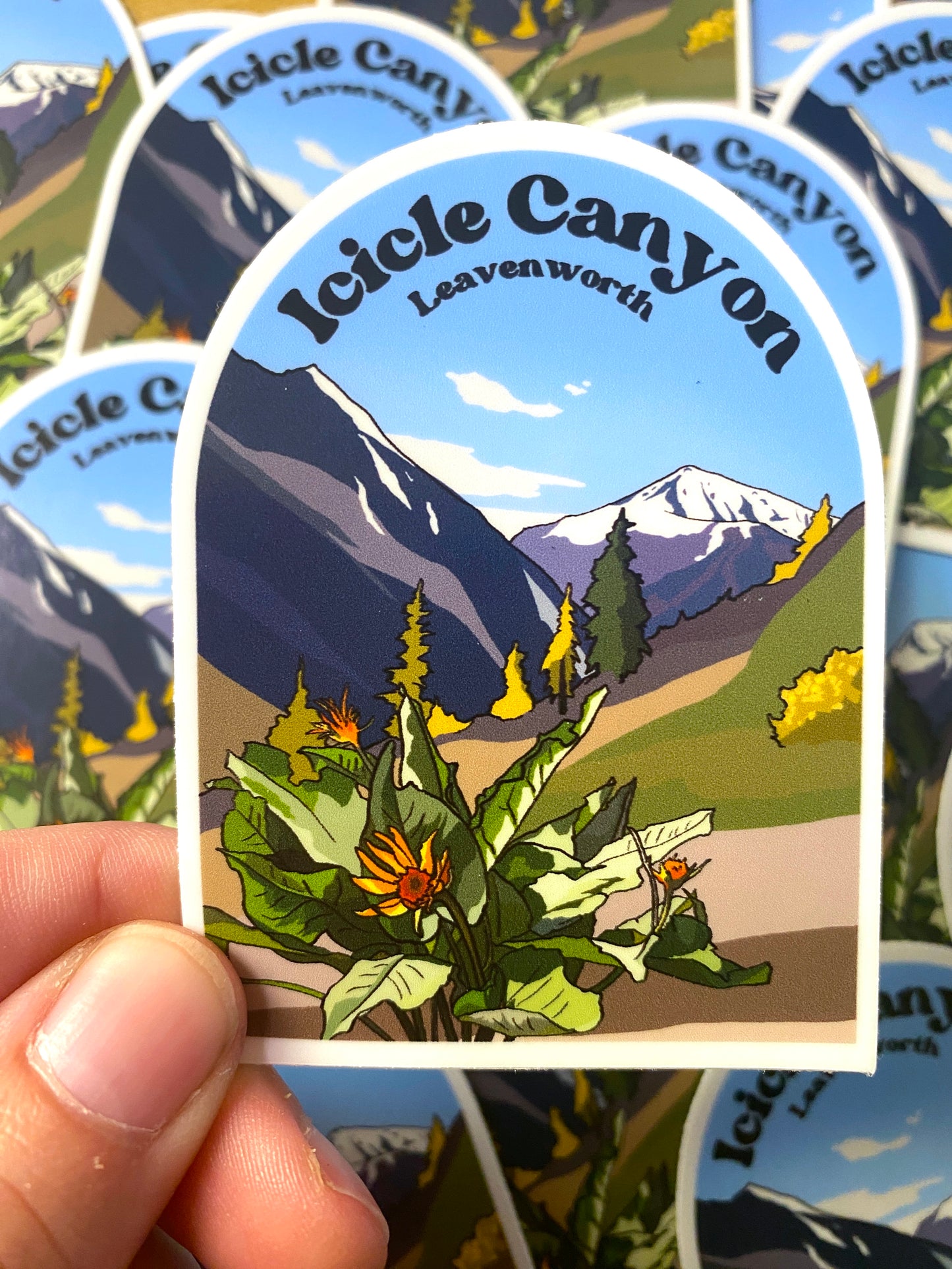 Icicle Canyon, Leavenworth, Washington Sticker - Rock Climbing Vinyl Decal