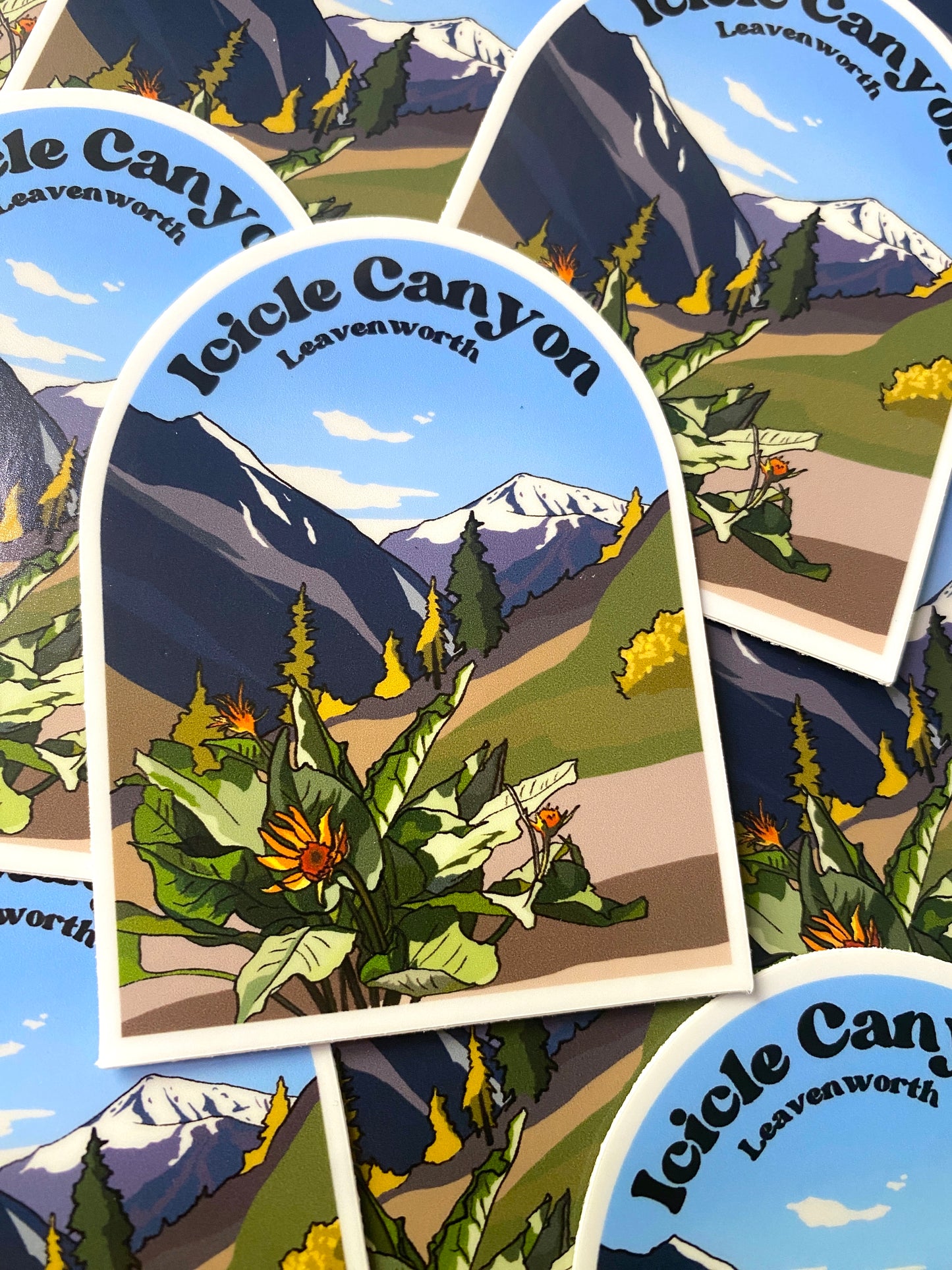 Icicle Canyon, Leavenworth, Washington Sticker - Rock Climbing Vinyl Decal