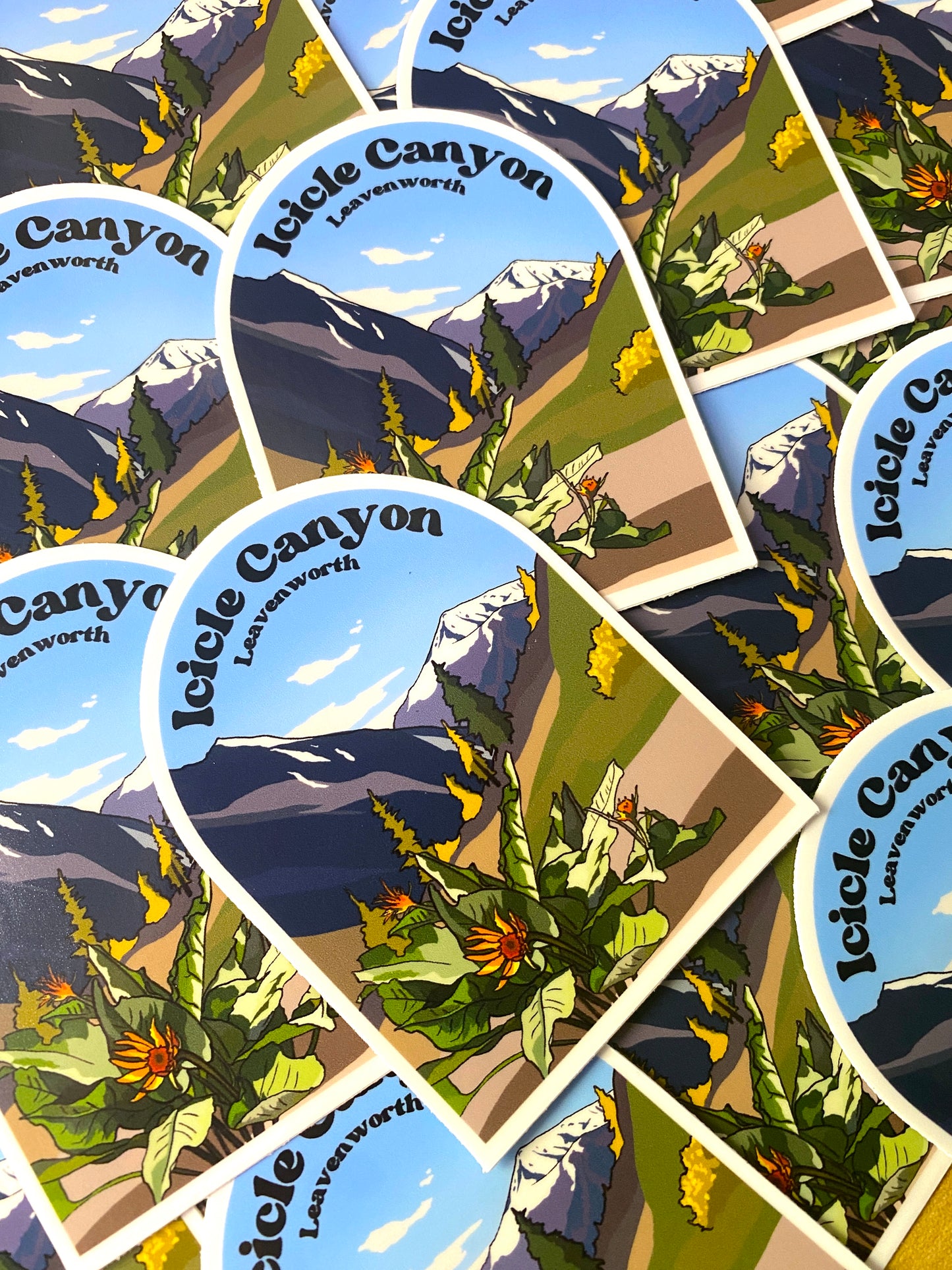 Icicle Canyon, Leavenworth, Washington Sticker - Rock Climbing Vinyl Decal