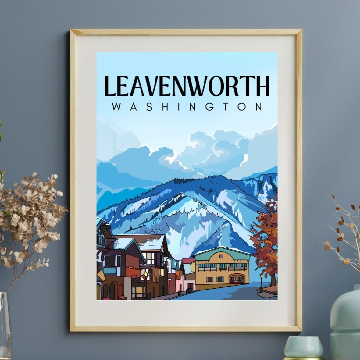 Leavenworth, Washington | Travel Poster Art Print - Wild Life Design Co.