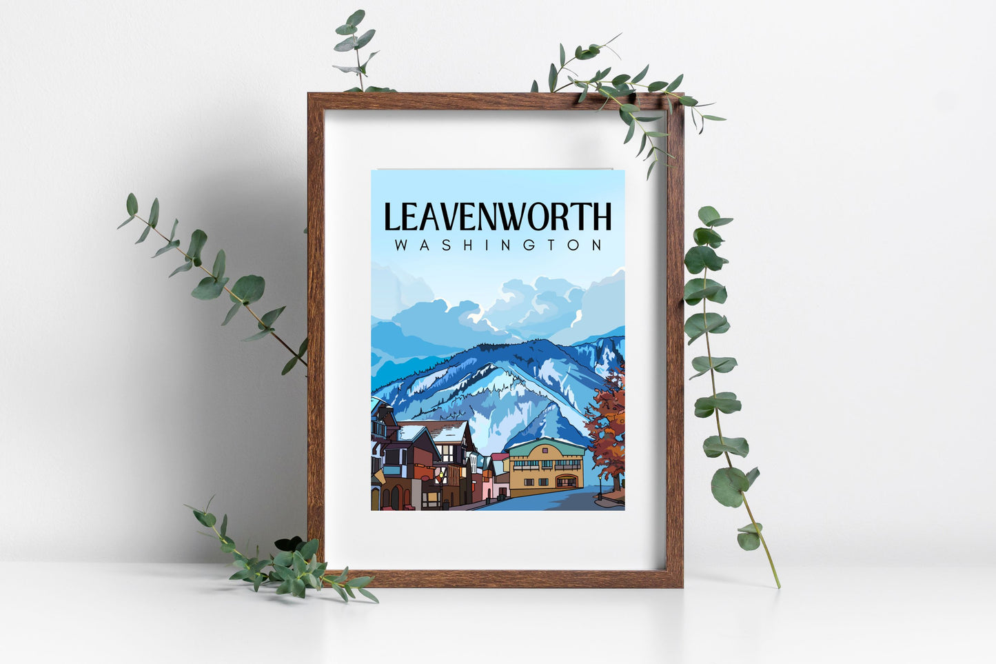 Leavenworth, Washington | Travel Poster Art Print - Wild Life Design Co.