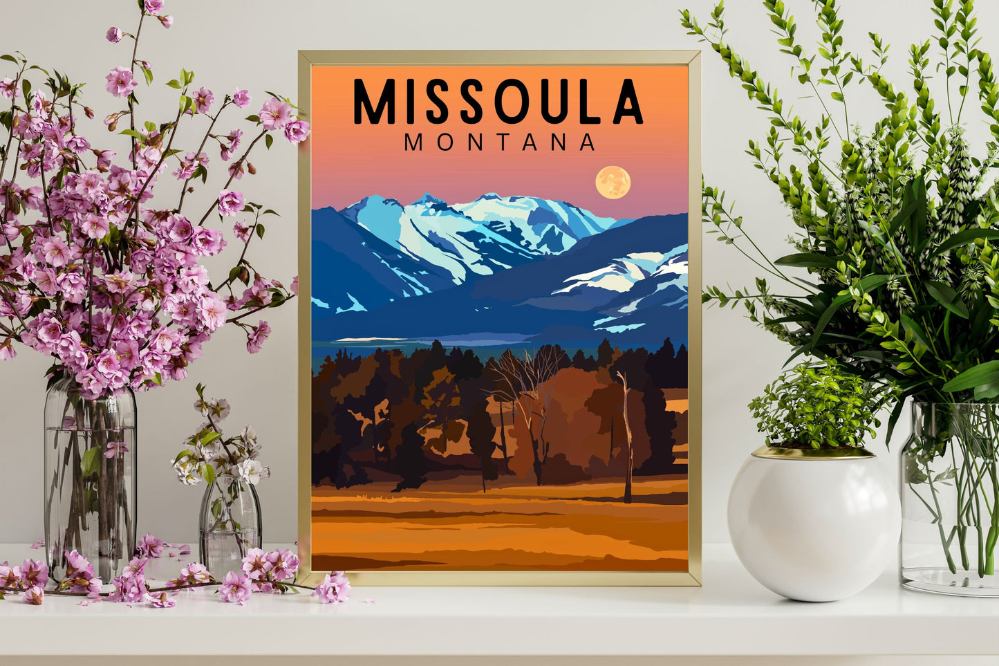 Missoula, Montana | Travel Poster Art Print - Wild Life Design Co.