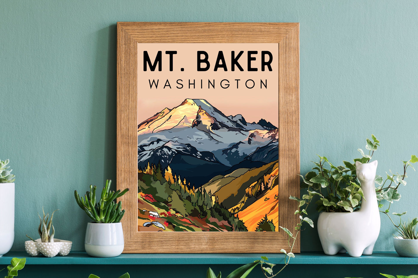 Mt. Baker, Washington | Travel Poster Art Print - Wild Life Design Co.