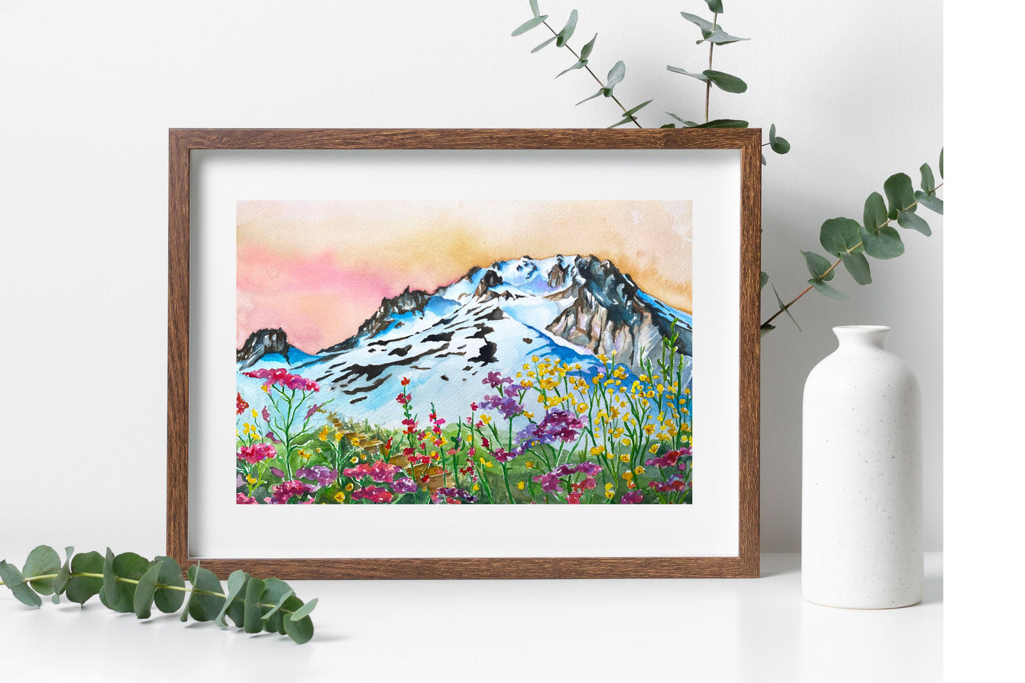 Mt. Hood Wildflowers | Archival Watercolor Art Print - Emma H. Baldwin